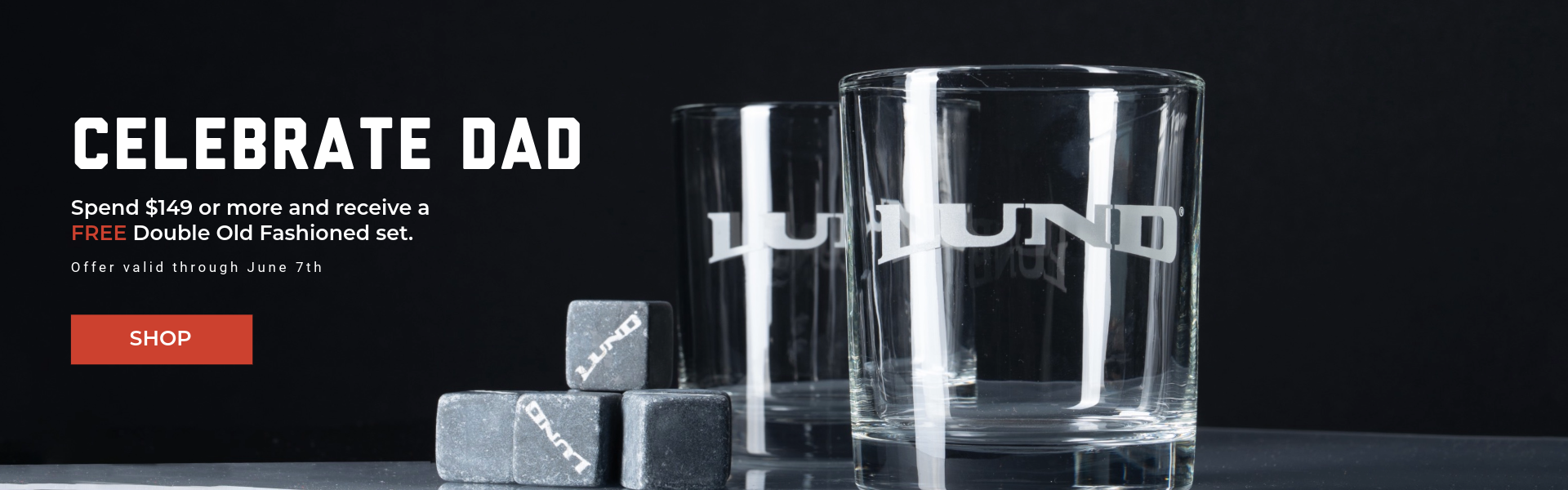 Celebrate Dad Spend $149 Or More and Receive a Free Double Old Fashioned Set